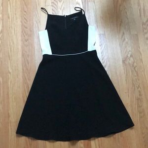 Black white spaghetti strap dress